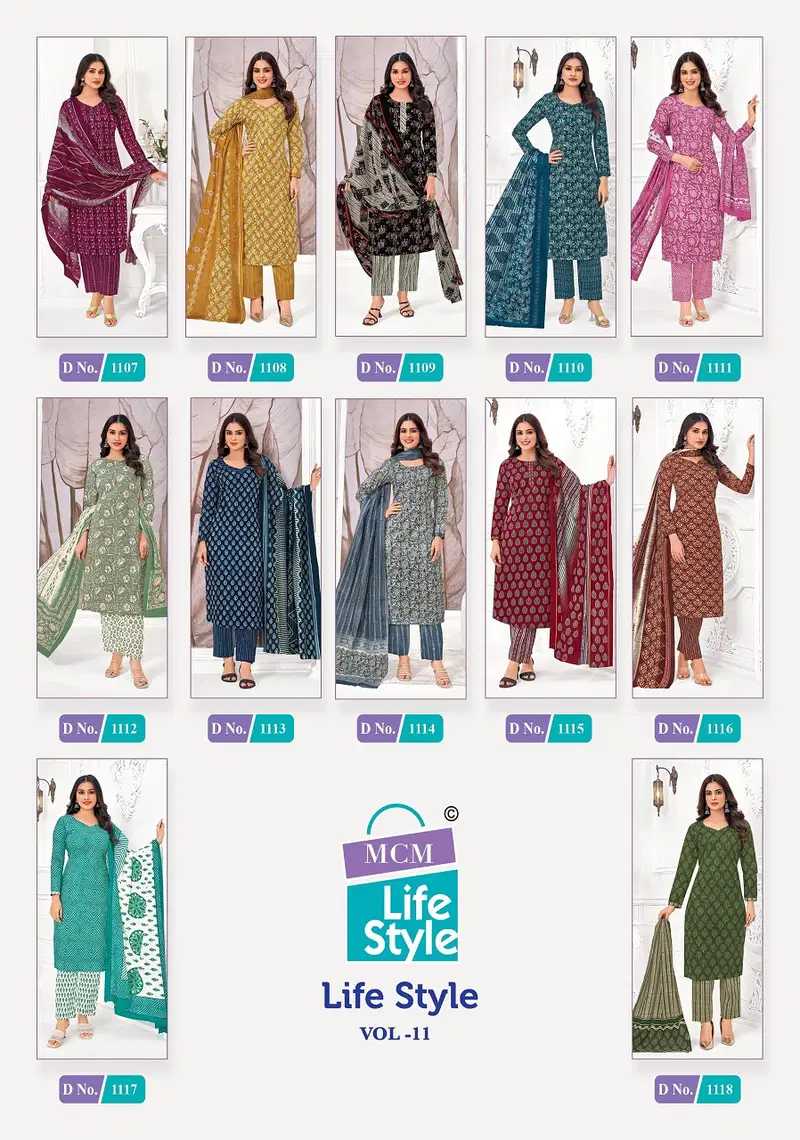 Mcm Lifestyle Vol 11 Printed Cotton Dress Material Wholesalers In Delhi